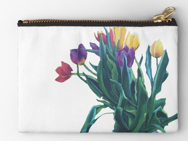 Tulip Design Zipper Pouch