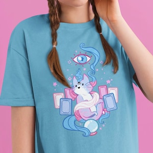 Transgender Pride Cat Shirt | Trans Pride T-Shirt, Cute Trans Shirt, Trans Flag Queer Art, LGBTQ Witchy Clothes, Pastel Goth Clothing