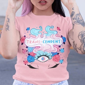 Transgender Witch Pride Shirt | Trans Pride T-Shirt, Cute Trans Shirt, Trans Flag Queer Art, LGBTQ Witchy Clothes, Pastel Goth Clothing