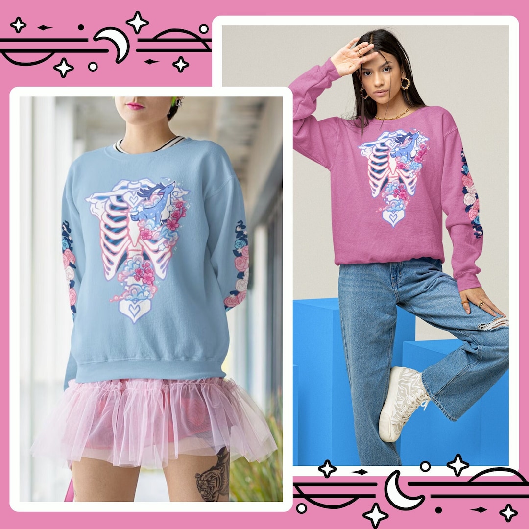 Transgender Subtle Pride Ribcage Sweatshirt | Trans Flag Sweater, Trans ...