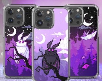 Asexual Phone Case for iPhone + Samsung Galaxy | Subtle Ace Pride Mothman, LGBTQ Cryptid Aesthetic, Queer Art Gift, Pastel Goth Cell Phone