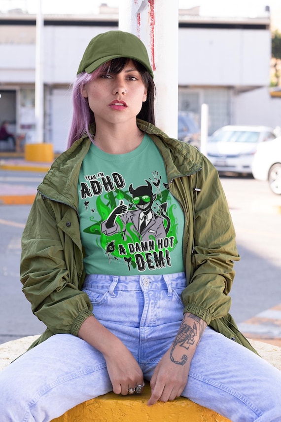 ADHD Demiromantic Pride T-shirt | Funny Demi Clothes, Aro Pride