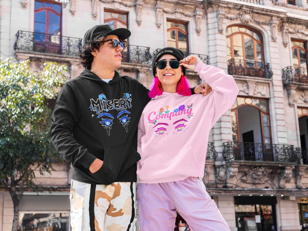 Misery Loves Company Couples Hoodie | Pastel Goth Girlfriend