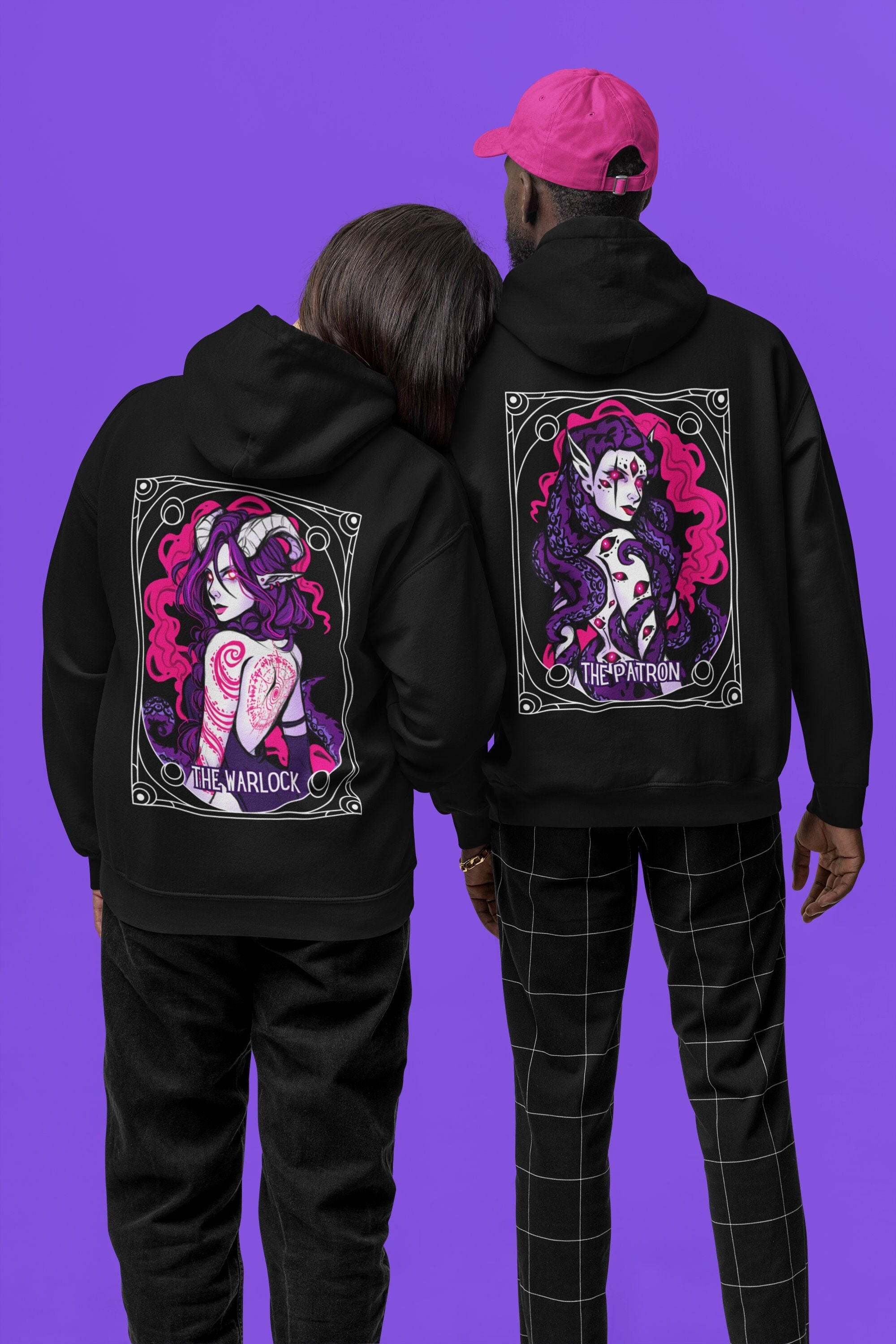 Alchemist trucker panel-print hoodie - Black