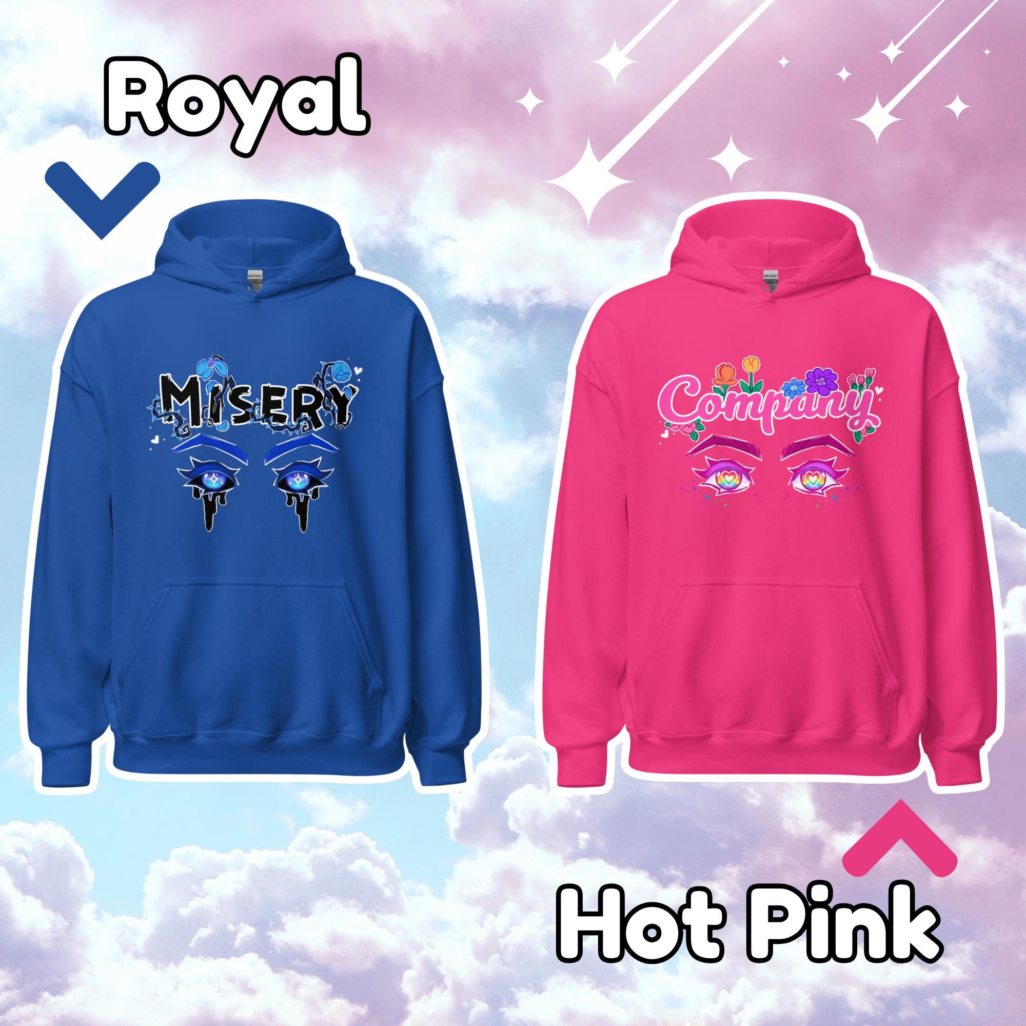 Misery Loves Company Couples Hoodie | Pastel Goth Girlfriend