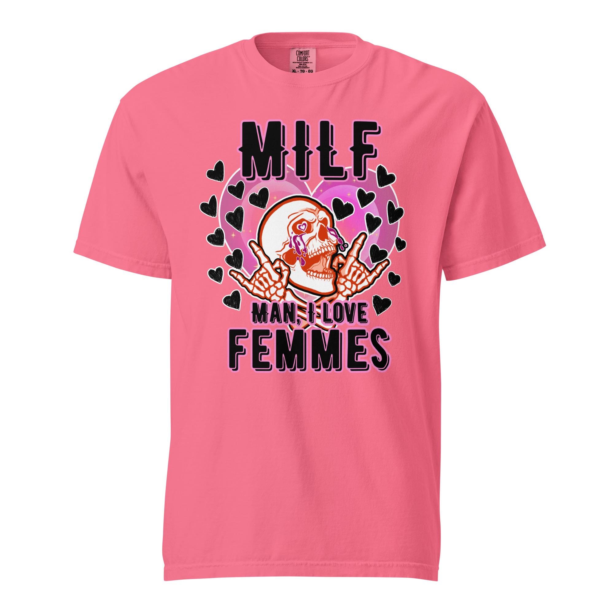 Femme Love Lesbian Pride T-shirt | Skeleton Lesbian Clothes, Funny 
