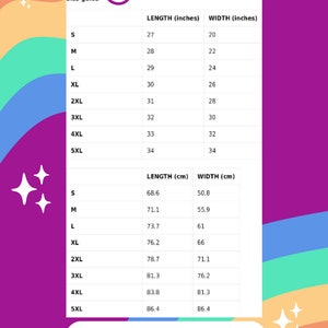 Peut inclure: Tableau des tailles pour un sweat-shirt avec des mesures en pouces et en centim&egrave;tres. Le tableau indique la longueur et la largeur du sweat-shirt dans diff&eacute;rentes tailles, de S &agrave; 5XL. Le tableau comprend &eacute;galement des instructions pour trouver la taille id&eacute;ale.