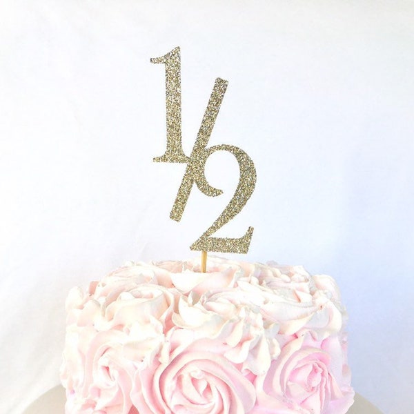 Half Birthday cake topper, 1/2 birthday cake topper, 6 months topper, half year topper, six month birthday topper, half birthday, 6 months
