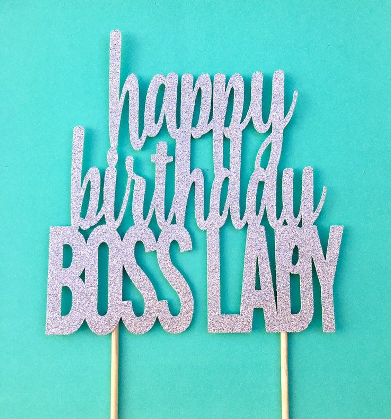 Happy Birthday boss lady cake topper boss topper Etsy