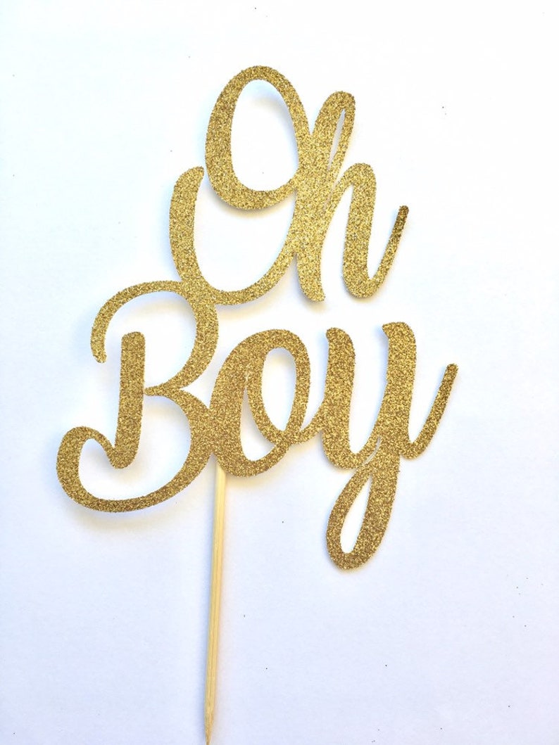 Oh Boy Cake Topper Its a Boy Topper Gender Reveal Topper Etsy