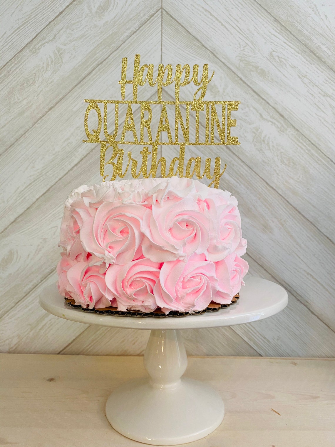 Quarantine Birthday Happy Birthday Quarantine Cake Topper Etsy