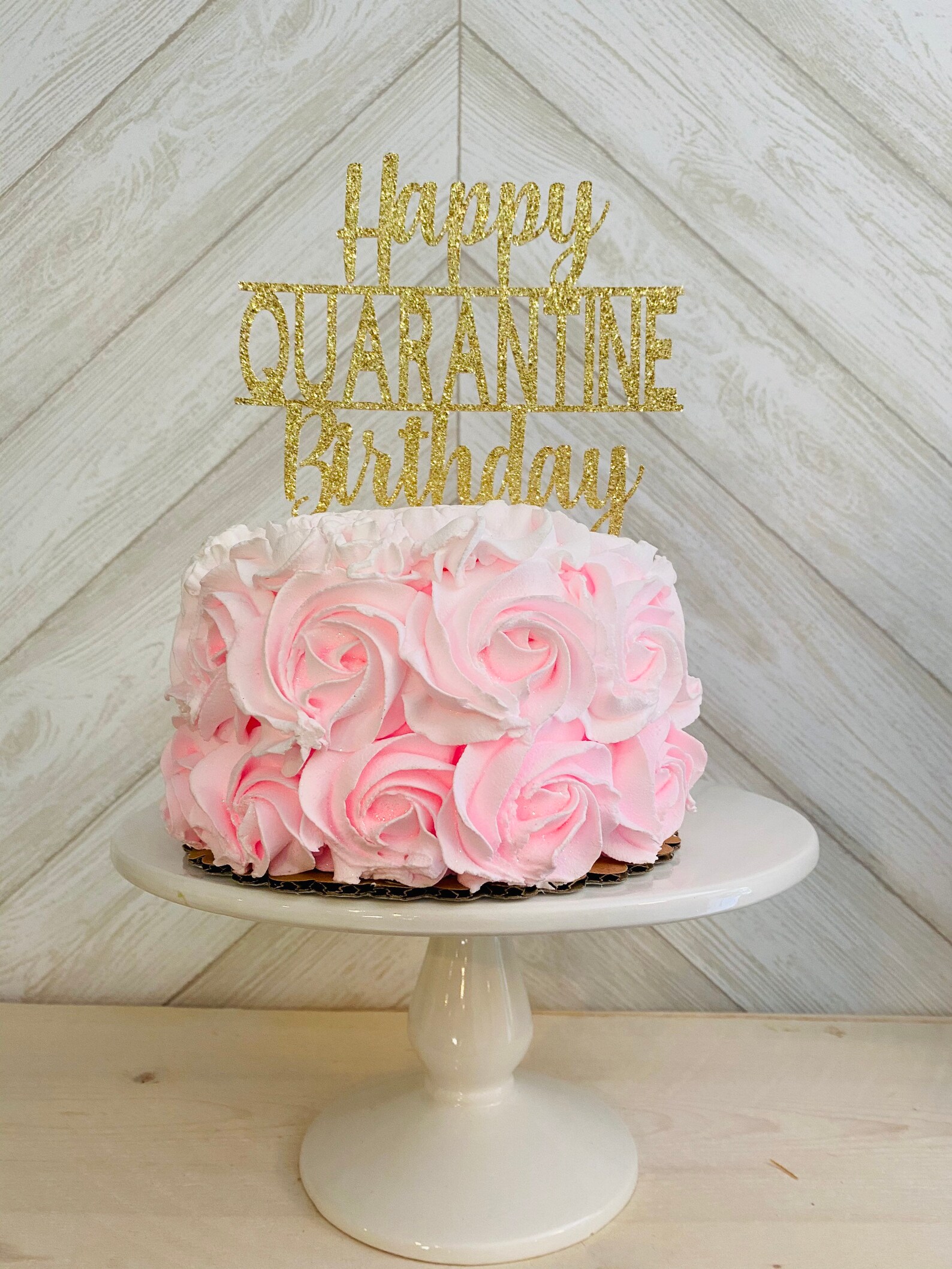 Quarantine Birthday Happy Birthday Quarantine Cake Topper - Etsy