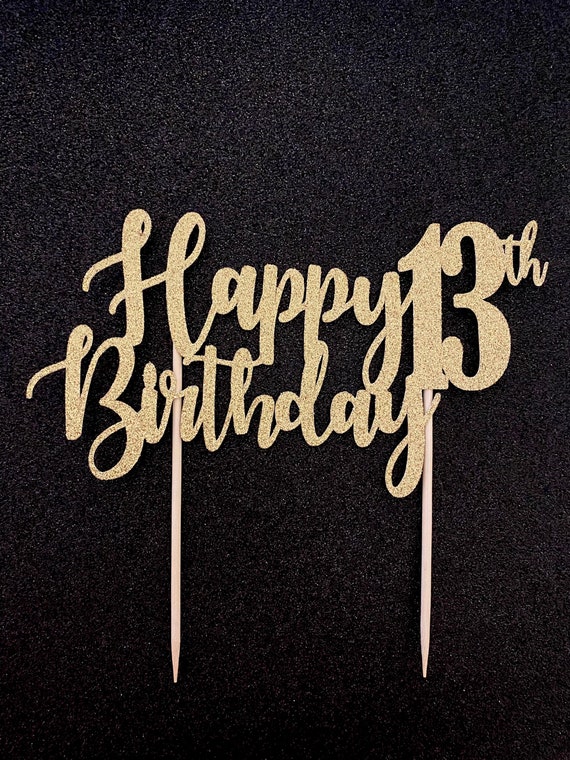 Happy Birthday Personalized Number Birthday Topper | Etsy