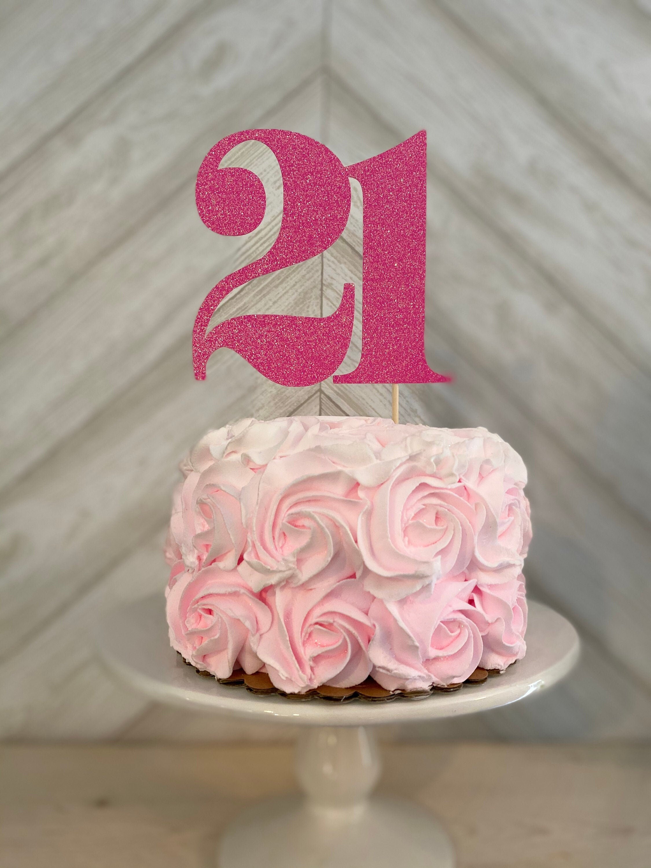 Twenty One Number Birthday Cake Topper 21 Birthday Cake - Etsy