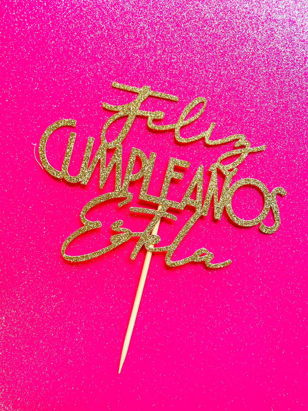 Feliz Cumpleanos, Custom Birthday Topper, Mis Quince Cake Topper