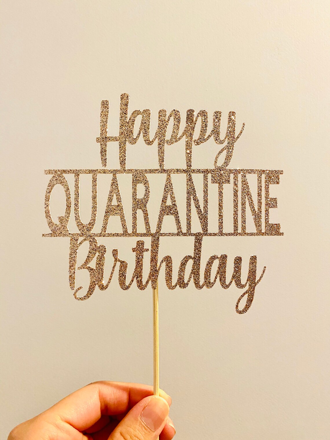 Quarantine Birthday Happy Birthday Quarantine Cake Topper - Etsy