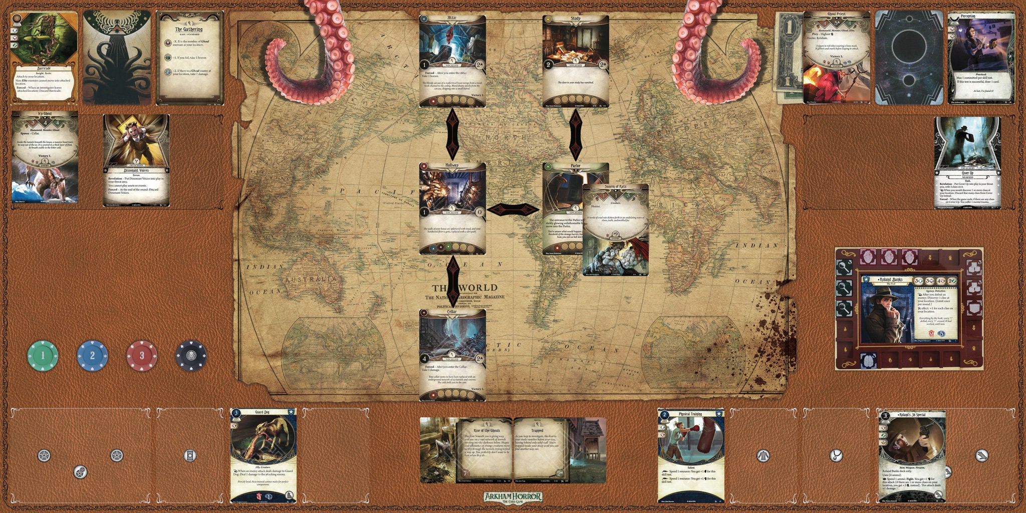 Arkham Horror Playmat 1 Player New Edition Etsy
