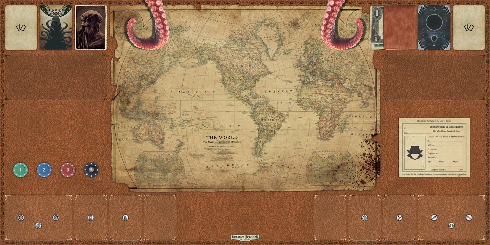 Arkham Horror Playmat 1 Player New Edition Etsy