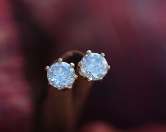 runder Brillant Ohrstecker 0,3 bis 4 Karat Moissanit Ohrstecker Ohrstecker für Frauen perfektes Geschenk für Frauen Teenager Mädchen GH/VVS Sterling Silber runder Brillant Ohrstecker 0,3 bis 4 Karat Moissanit Ohrstecker Ohrstecker für Frauen perfektes Geschenk für Frauen Teenager Mädchen GH/VVS Sterling Silber