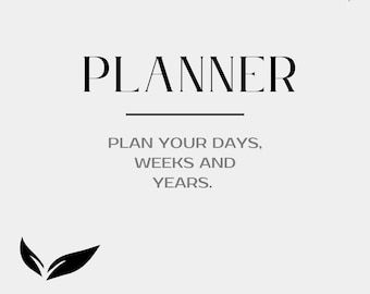 Aesthetic Planner, Digital Planner, Undated planner, Minimalist, Plan your days, Goal Planner, Planner