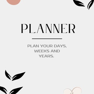 Aesthetic Planner, Digital Planner, Undated planner, Minimalist, Plan your days, Goal Planner, Planner