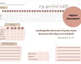 Spiritual Checklist Jw - Etsy