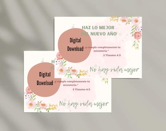 JW Spanish card |No hay vida mejor| Jehovah's Witnesses| JW Scripture| Printable| Spanish| Nuevo año de servicio