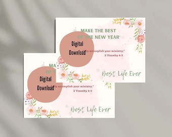 JW English card |Best life ever| Jehovah's Witnesses| JW Scripture| Printable| New service year