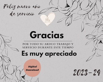 JW Spanish New Service Year Card: Pioneer Gift Postcard (Printable Digital Download)