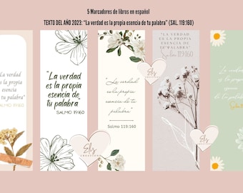JW Texto del AÑO 2023| Year text 2023| Jehovah's Witnesses| Bookmarks| Printable| Spanish