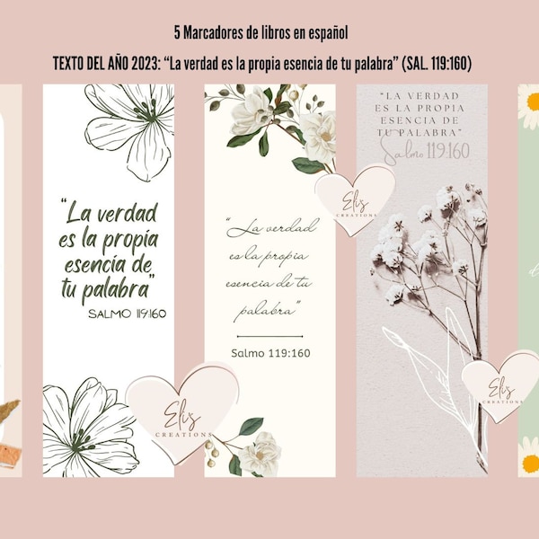 JW Texto del AÑO 2023| Year text 2023| Jehovah's Witnesses| Bookmarks| Printable| Spanish