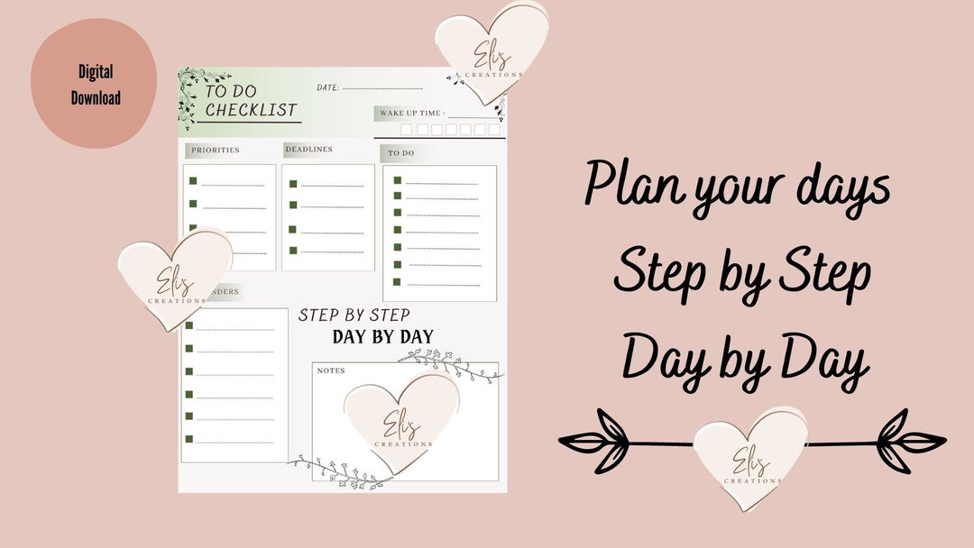 Daily to Do List Printable: Task List Organizer (instant Download) - Etsy