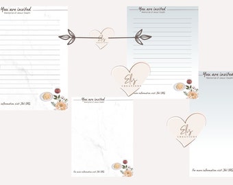 JW Memorial Invitation & Letter Writing Paper (Digital Download)