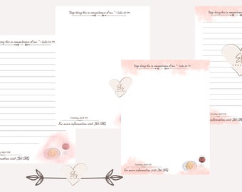 JW Memorial Invitation 2023: Letter Writing Paper (Digital Download)