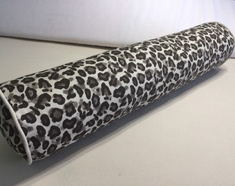 Bolster in a Brown Leopard Print