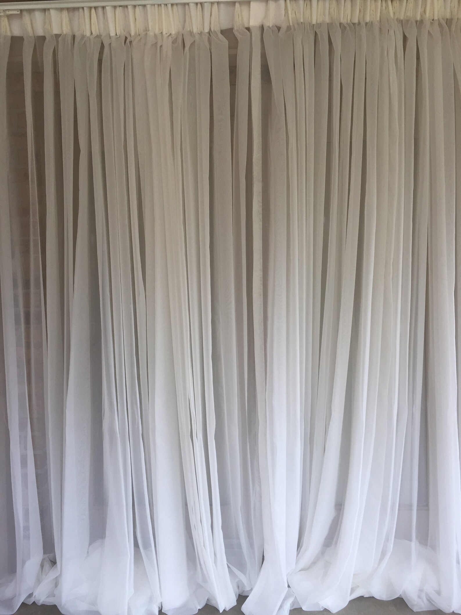 Sheer Pleated Curtains in a Shade of Gray See Through Fabric Etsy