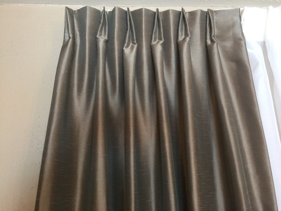 Pleated Curtains In Bronze Faux Silk Singapore Pleated Curtains In Bronze Faux Silk, What Is Faux Silk Curtains Made Of