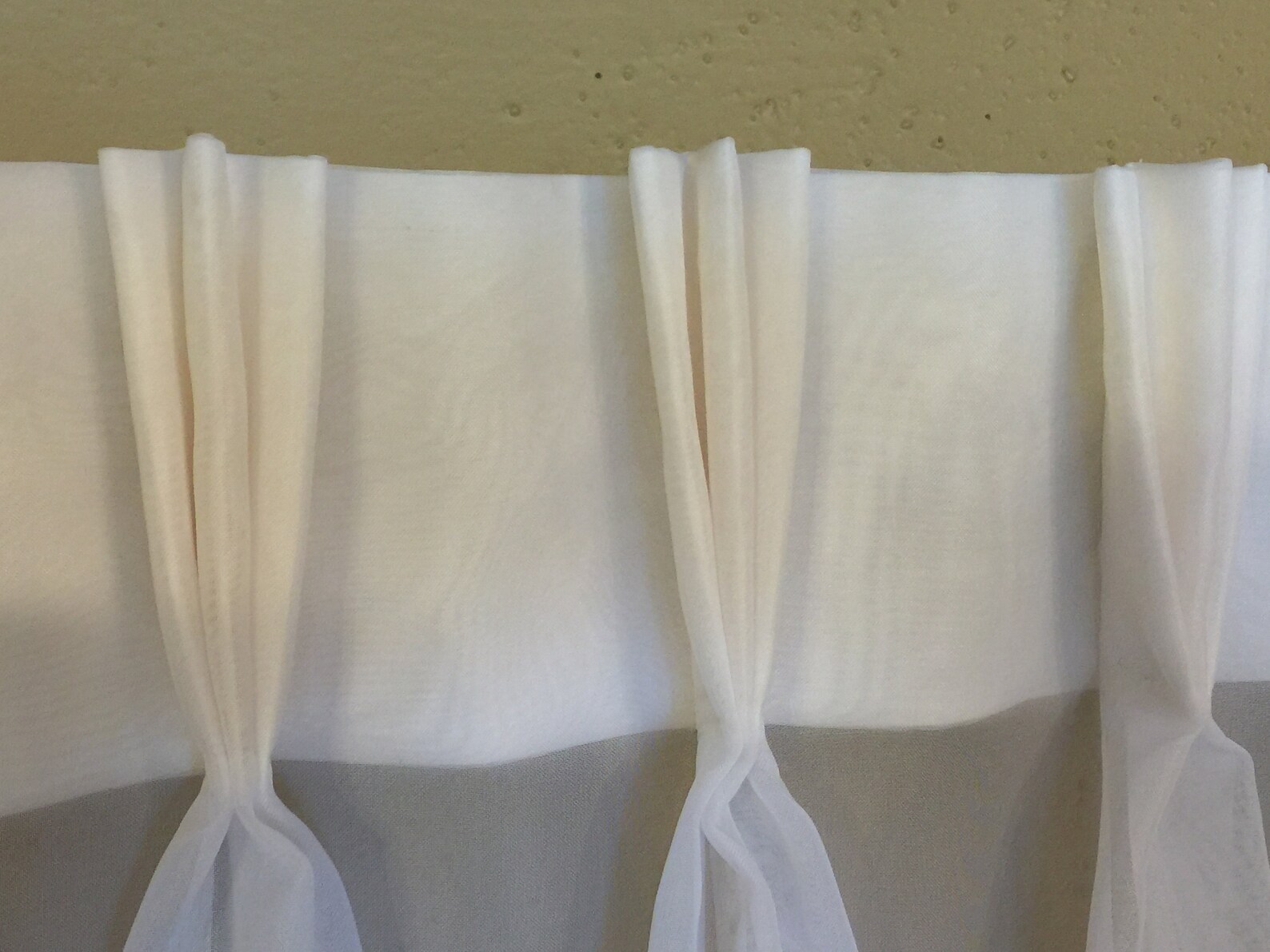 Sheer Pleated Curtains in a Shade of Gray See Through Fabric Etsy