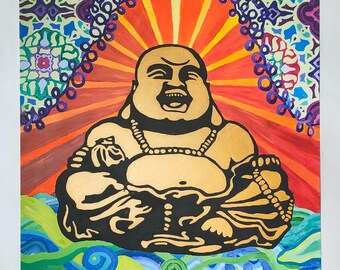 Trippy Buddha Art Etsy