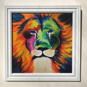 Colorful Lion Giclee Art Print