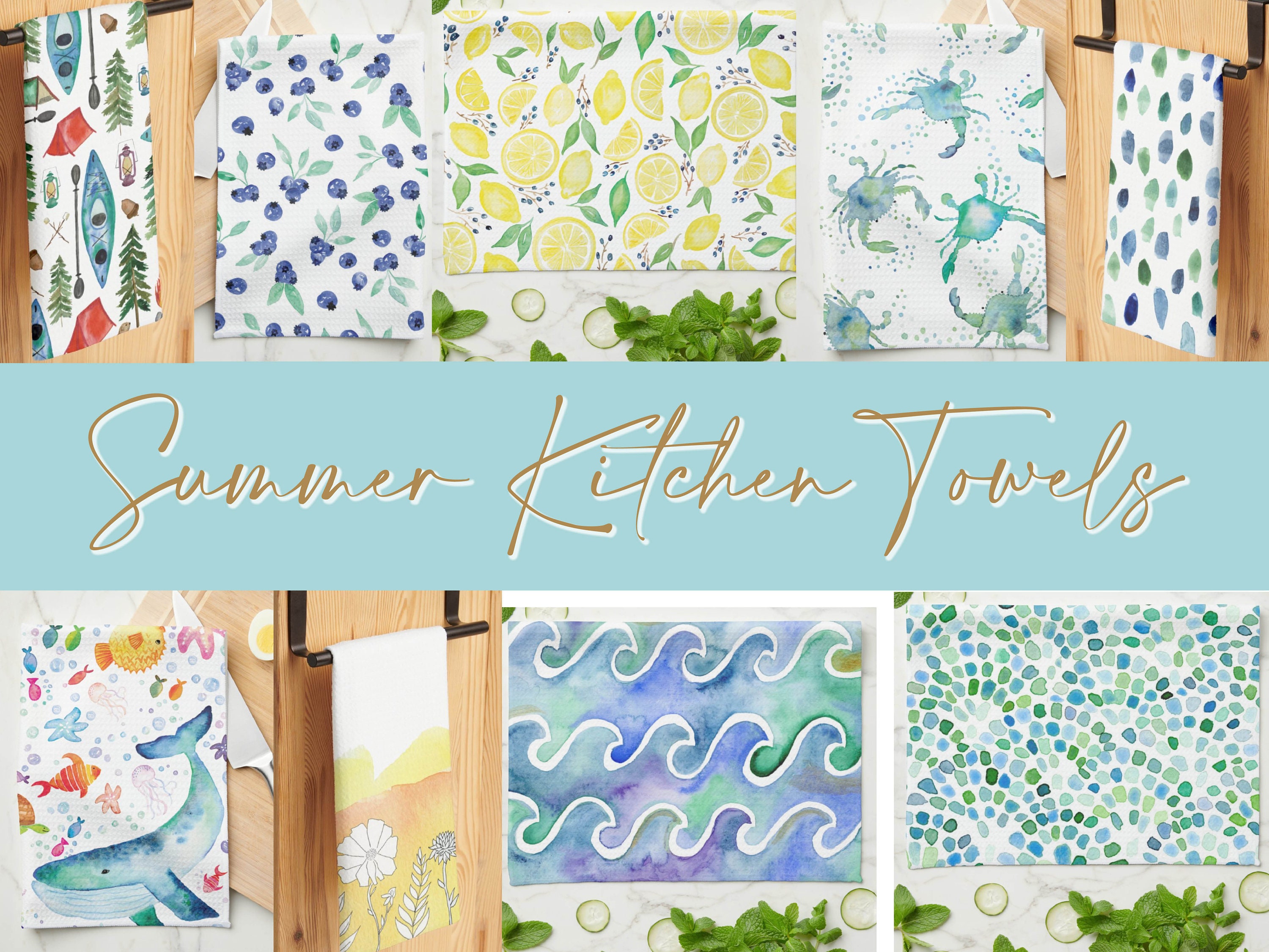 Handmade Summer Fun Kitchen Towels with HeatNBond - Therm O Web