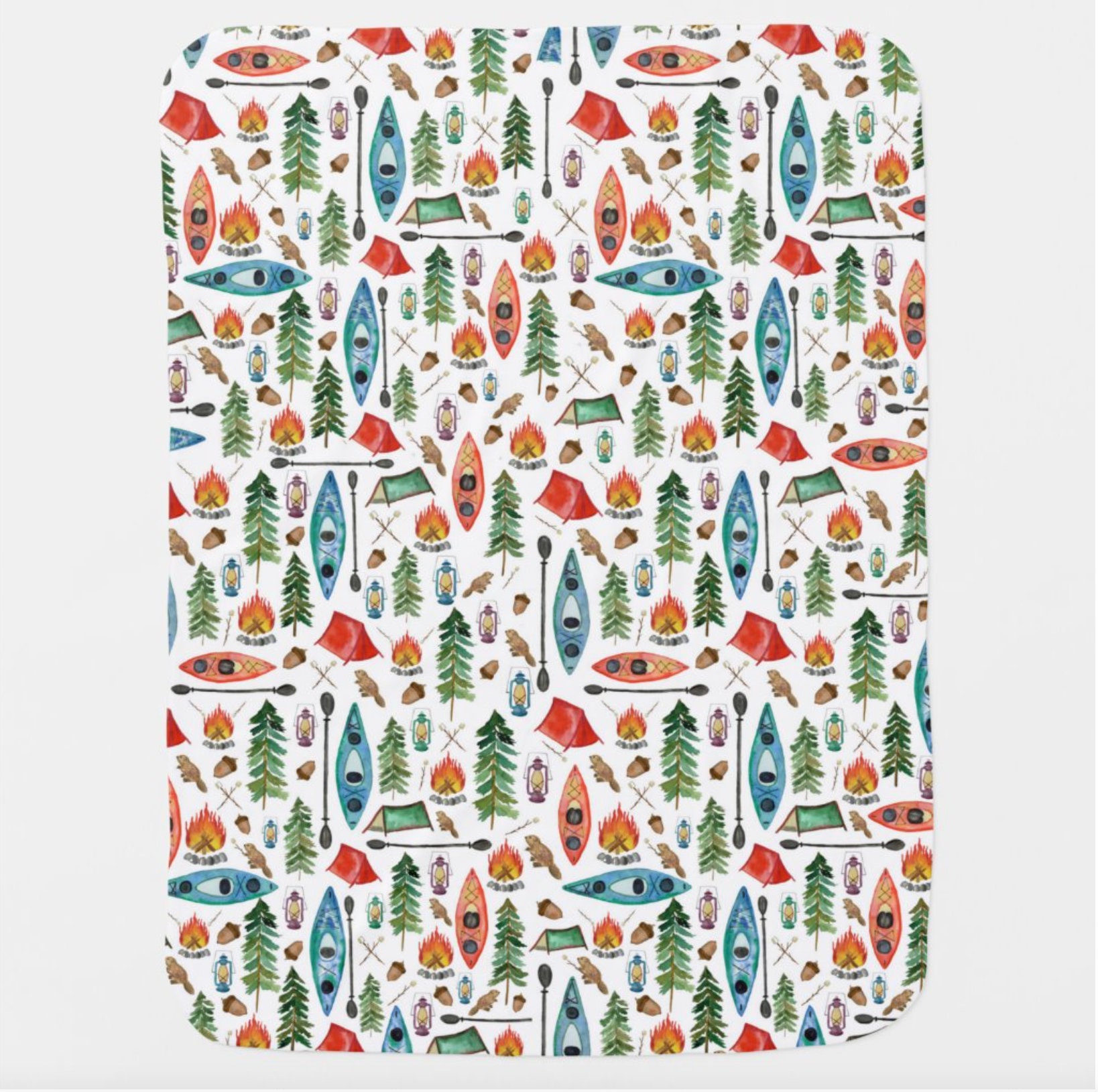 Camping Baby Blanket Baby Gift Gift for New Parents Etsy