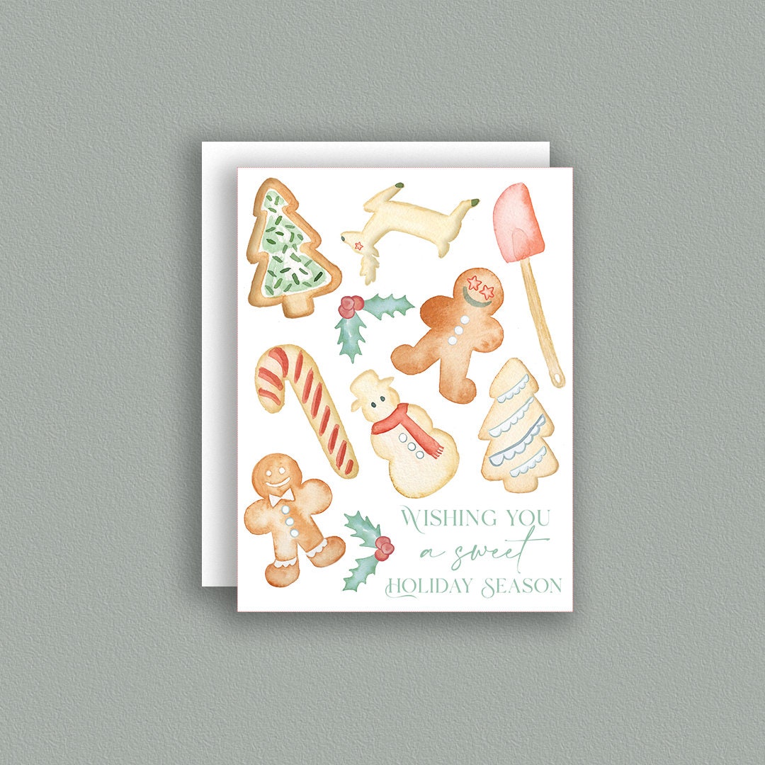 Wishing You A Sweet Holiday Season Card Watercolor Holiday Card wishing-you-a-sweet-holiday-season-card-watercolor-holiday-card