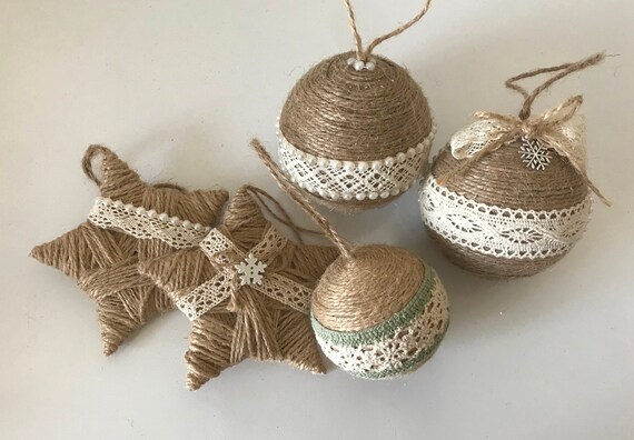 Risultati immagini per twine christmas ornaments