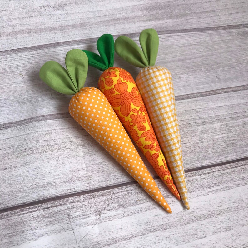 Easter Farmhouse Fabric Carrots Spring Basket Stuffer Rustic Etsy