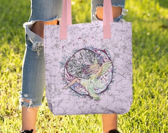Fairy Moon Tote Bag, Shoulder Bags, Everyday Bag, Shopping Bag Fairycore Batik Gift
