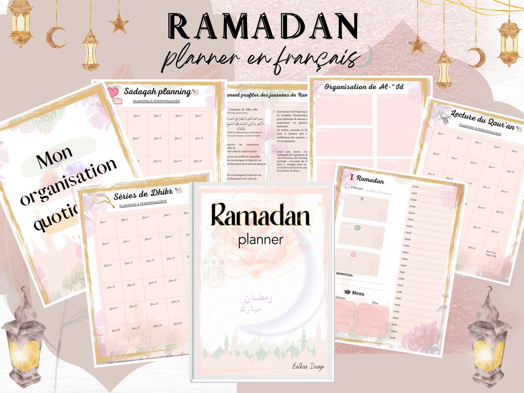 Cahier Islam Page De Garde Ramadan planner, fiche islam, cahier islam, ramadan 2024, planning