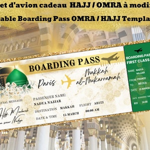 airplane ticket mecca, billet avion hajj, billet modifiable , cadeau hajj, cadeau musulman, cadeau omra, mecque, voyage mecca, Couple Gift