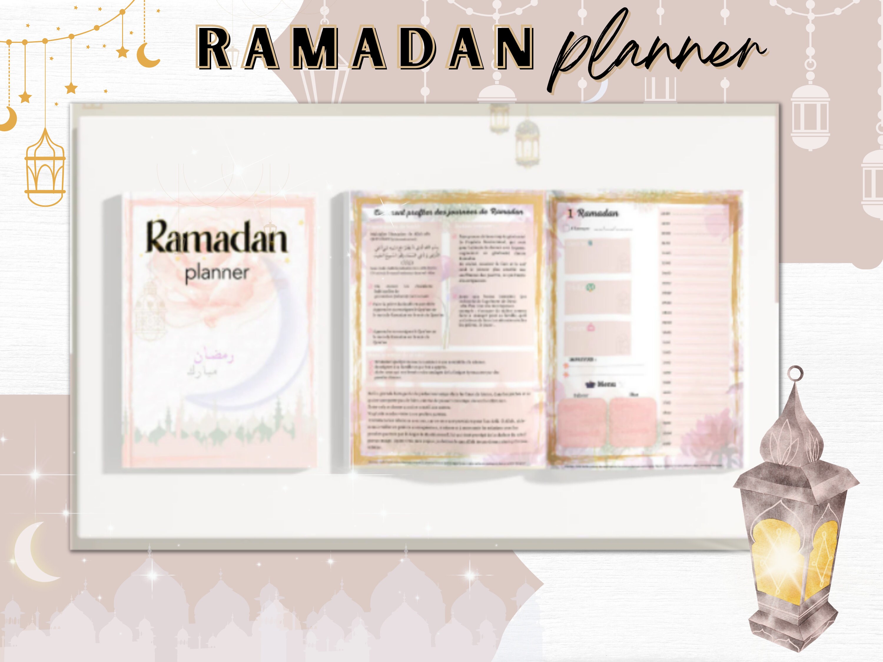 Cahier Islam Page De Garde Ramadan planner, fiche islam, cahier islam, ramadan 2024, planning