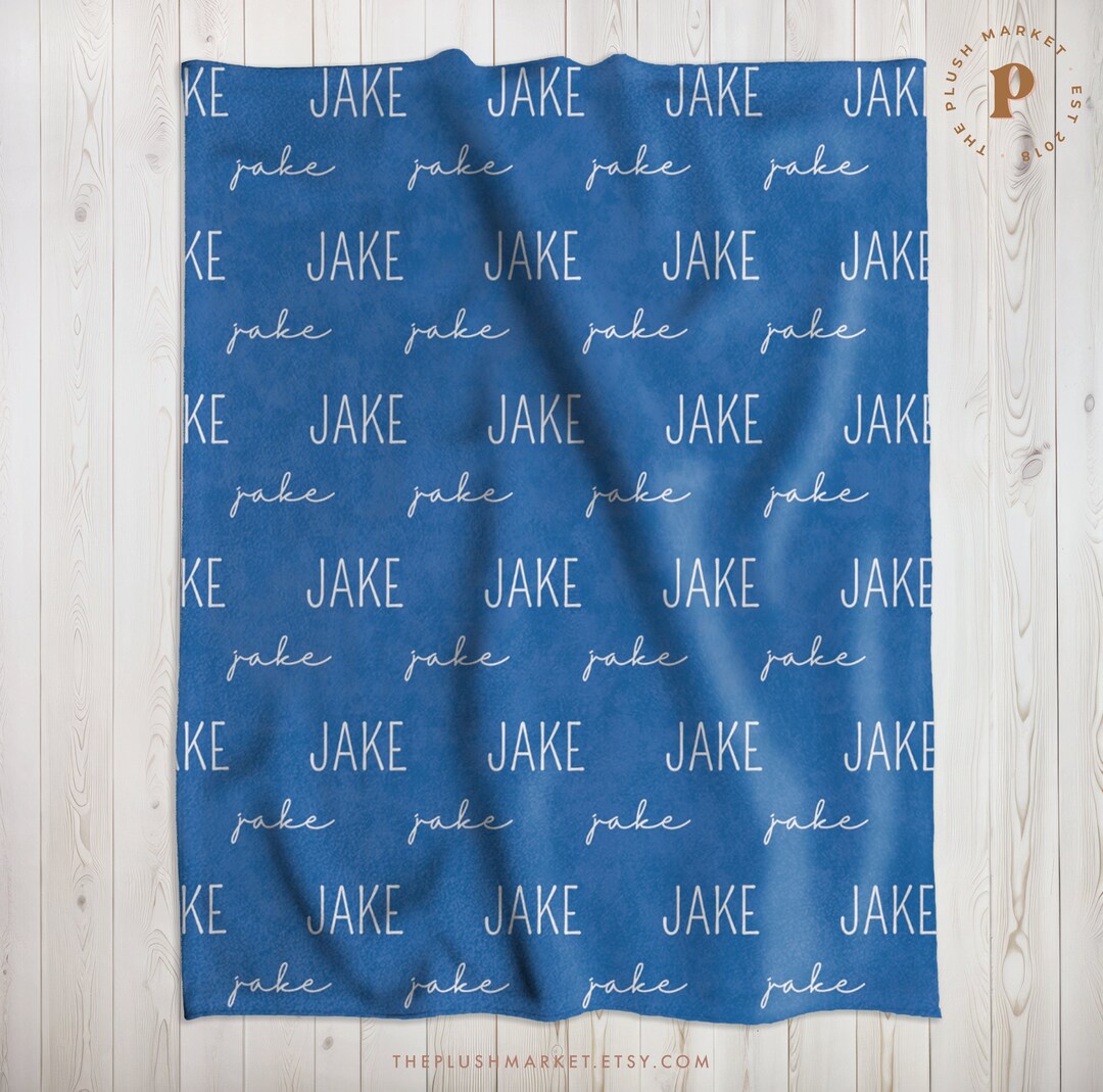 Personalized Velveteen Minky Blanket for Boy, Baby Blanket With Name